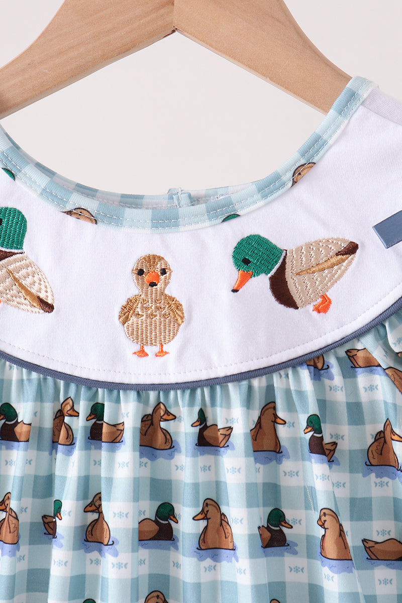 Mallard duck embroidery dress