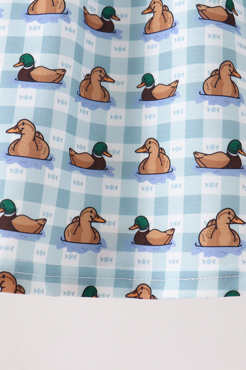 Mallard duck embroidery dress