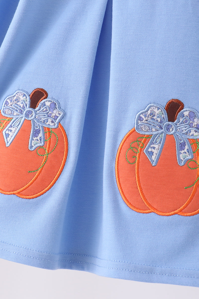 Pumpkin applique ruffle pants set
