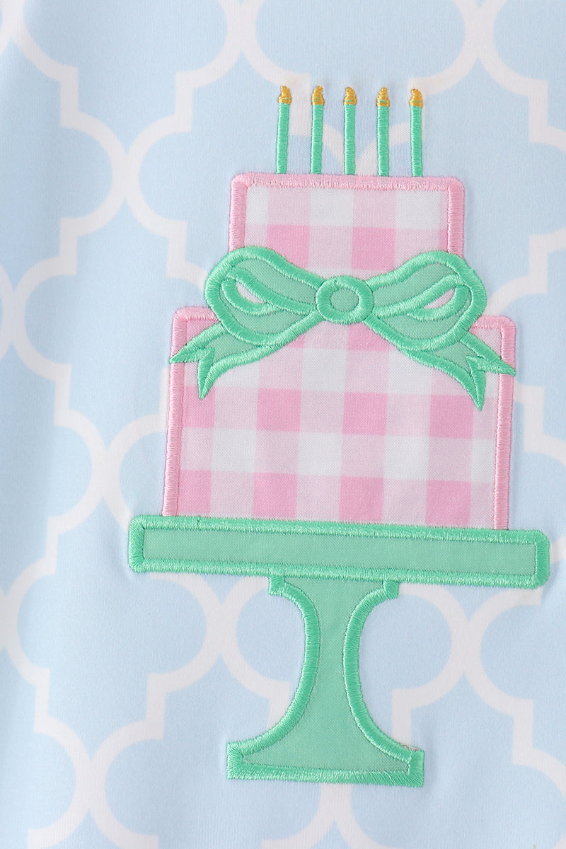 Birthday cake appilque ruffle romper