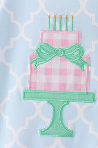 Birthday cake appilque ruffle romper