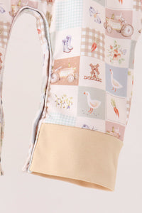 Farm checkered romper