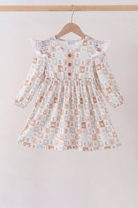 Farm checkered ruffle dress