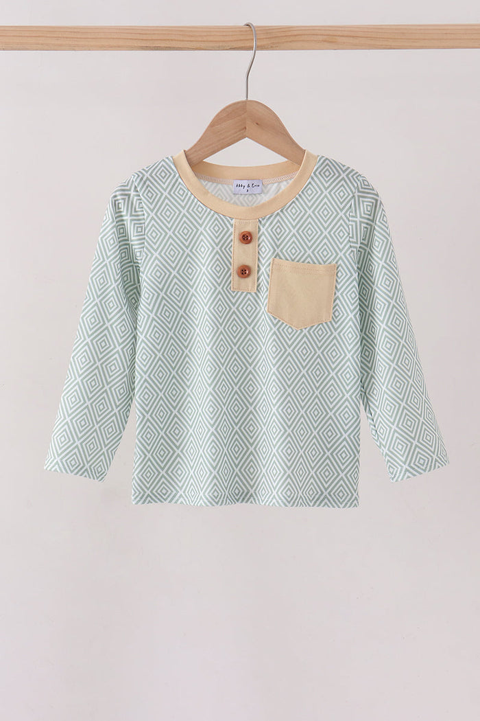 Geo Diamond Pocket Top