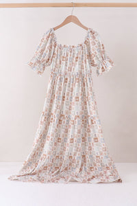 Farm checkered tiered mom dress
