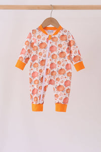 Pumpkin Print Romper