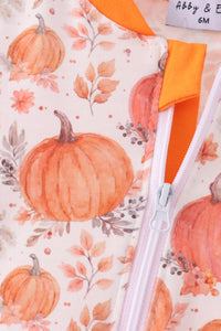 Pumpkin Print Romper