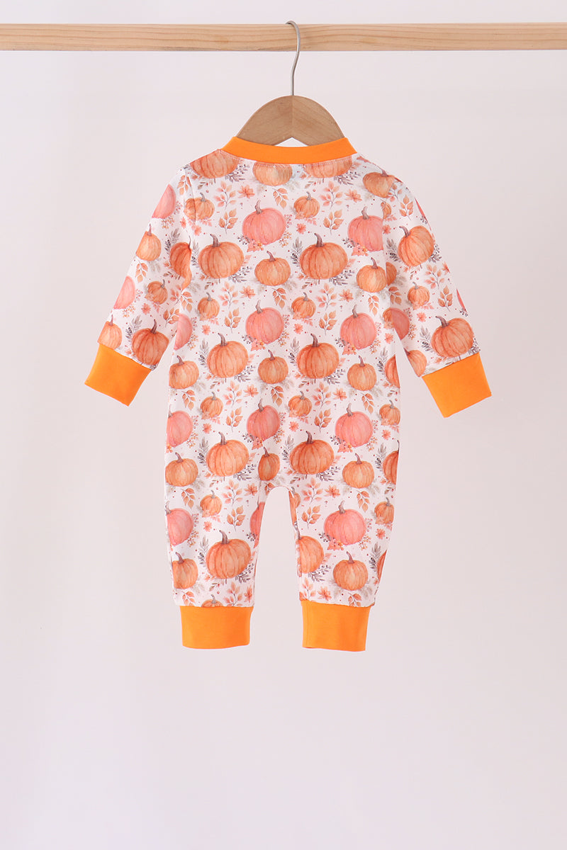 Pumpkin Print Romper