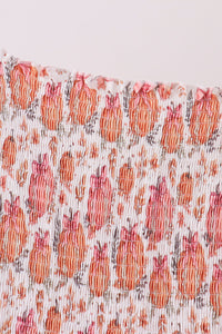 Pumpkin Print Smocked Mom Dress