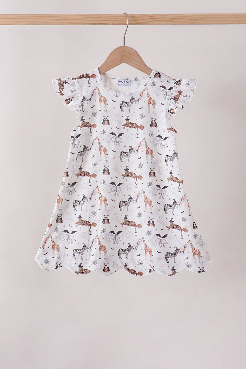 Zoo animal ruffle dress