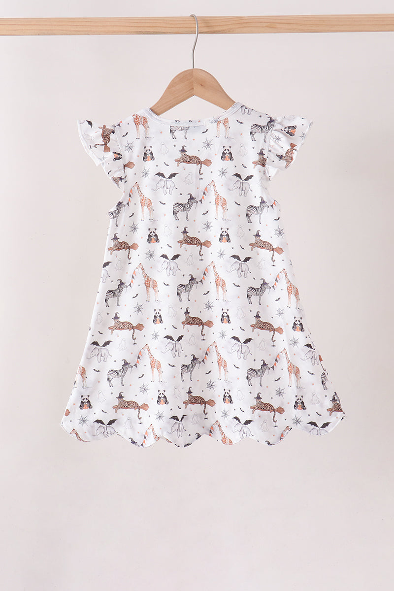 Zoo animal ruffle dress