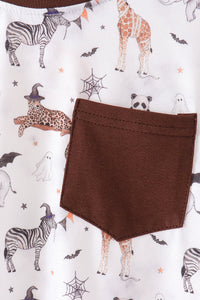 Zoo animal pocket top
