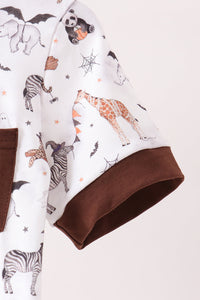 Zoo animal pocket top