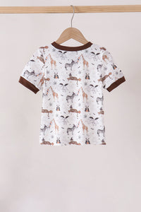Zoo animal pocket top