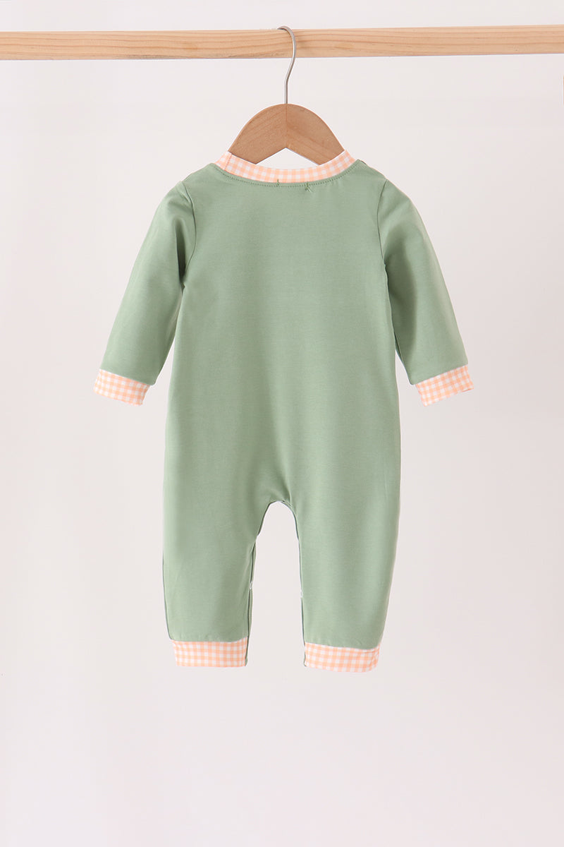 Farm embroidery romper