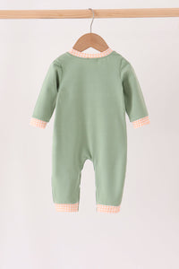 Farm embroidery romper