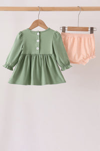 Farm embroidery bloomer set