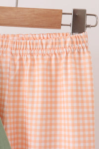 Farm embroidery ruffle pants set