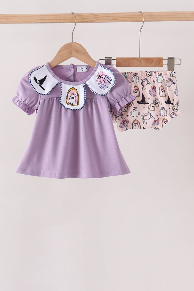 Spooky embroidery bloomer set