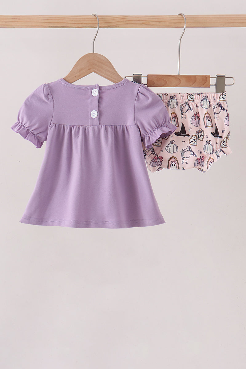 Spooky embroidery bloomer set