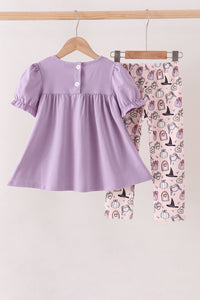 Spooky embroidery pants set