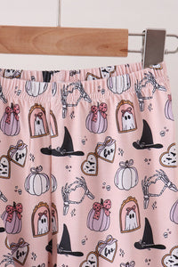 Spooky print bamboo pajama set