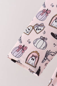 Spooky print ruffle dress