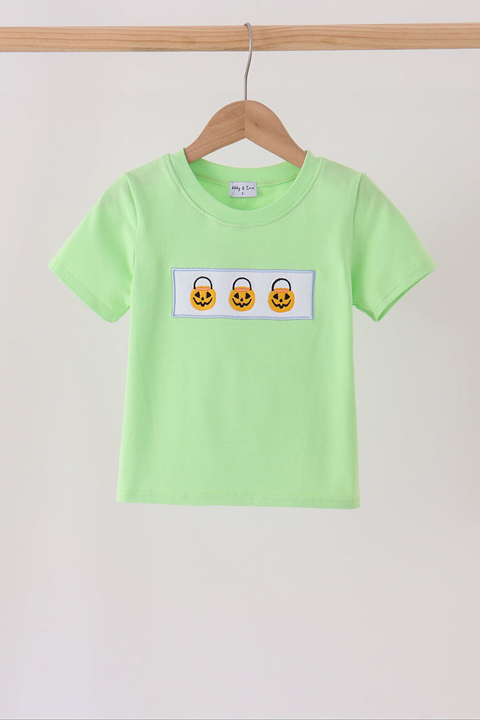 Jack-O-Lantern embroidery top