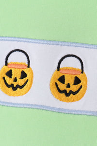Jack-O-Lantern embroidery top