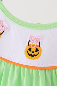 Jack-O-Lantern embroidery dress