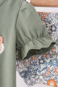 Pumpkin french knot bloomer set