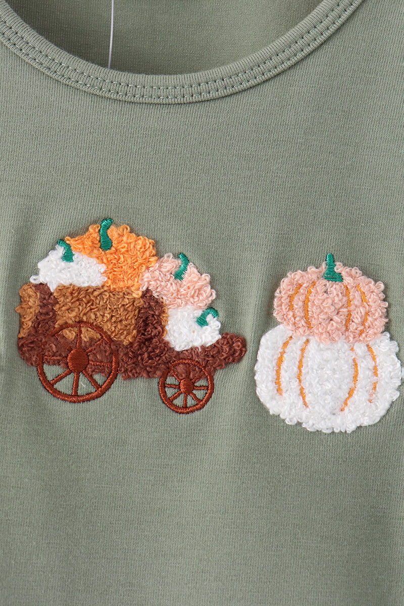 Pumpkin french knot bloomer set