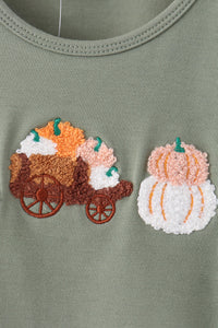 Pumpkin french knot bloomer set