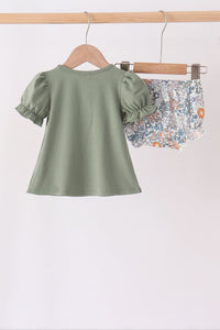 Pumpkin french knot bloomer set