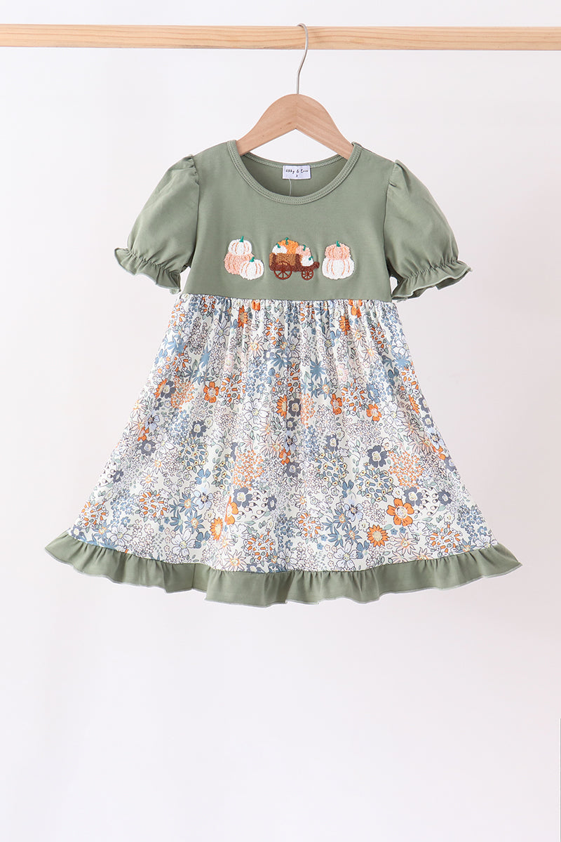 Pumpkin french knot dress