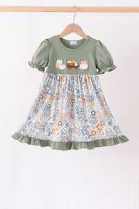 Pumpkin french knot dress
