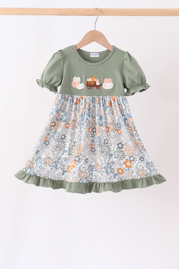 Pumpkin french knot dress