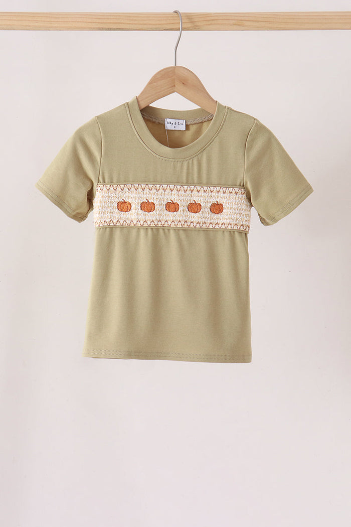 Pumpkin embroidery top
