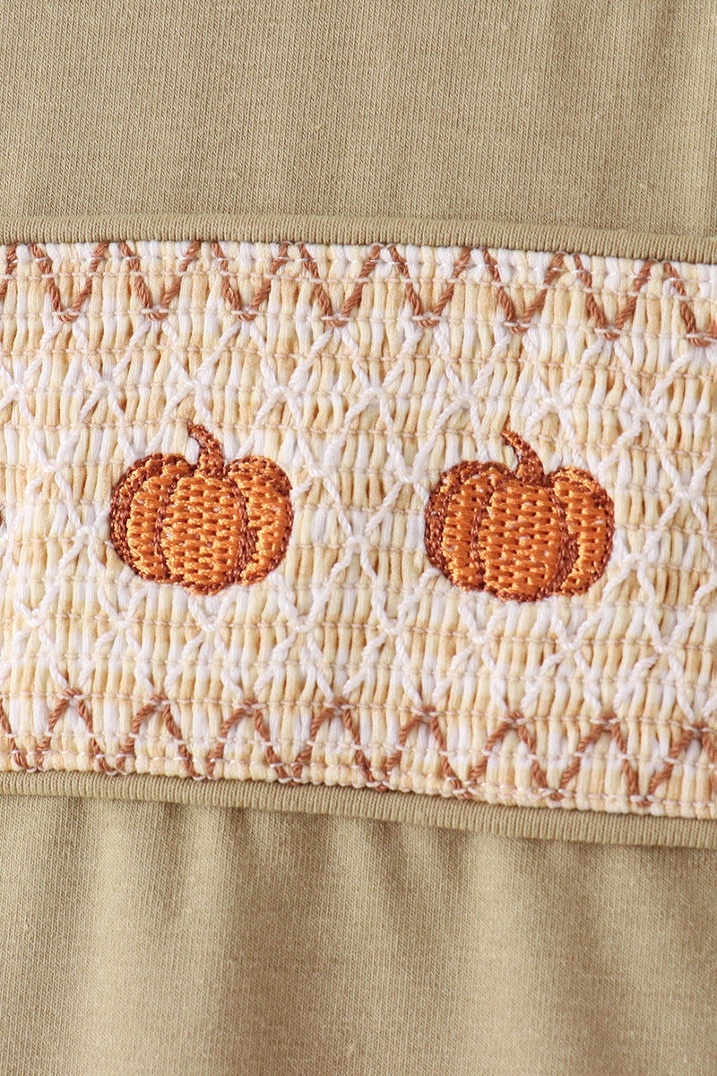 Pumpkin embroidery top