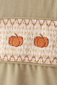 Pumpkin embroidery top
