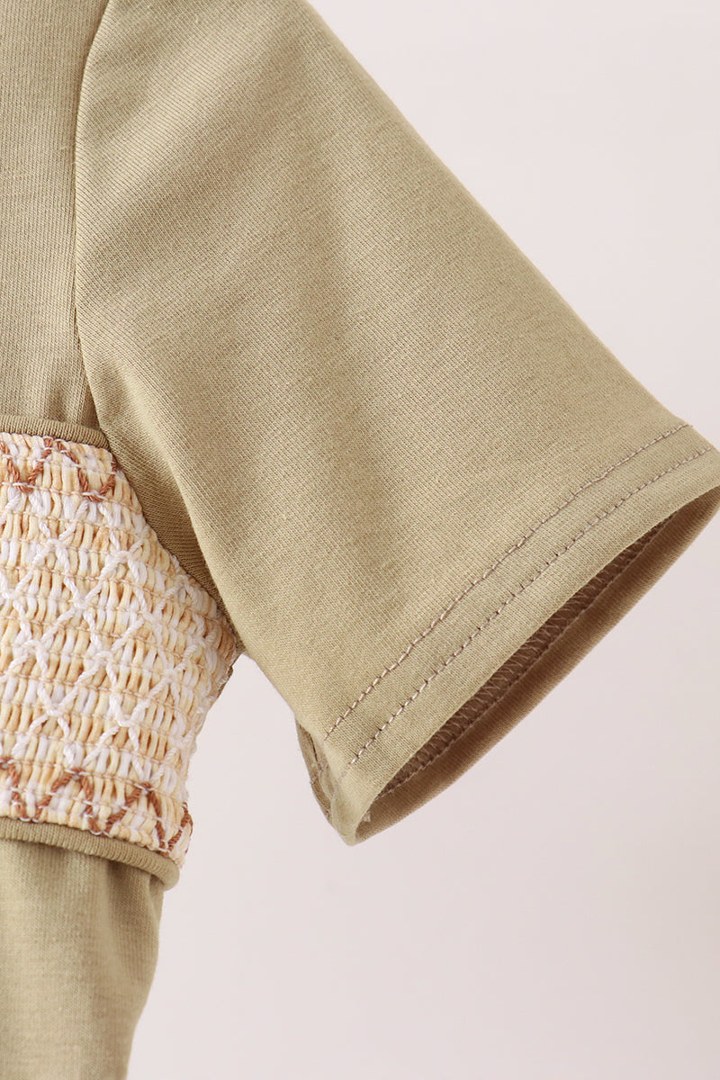 Pumpkin embroidery top