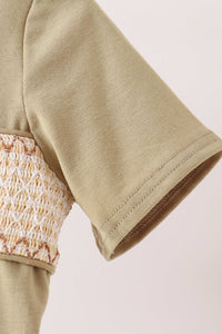 Pumpkin embroidery top