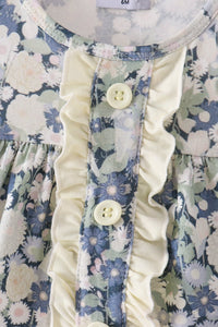 Vintage Floral Ruffle Bloomer Set