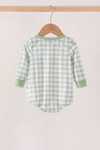 Sage plaid pocket bubble