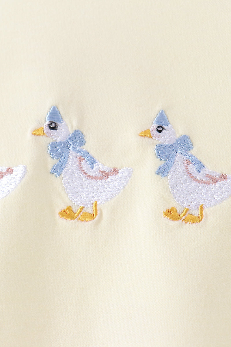 Goose embroidery bloomer set