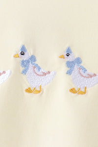 Goose embroidery bloomer set