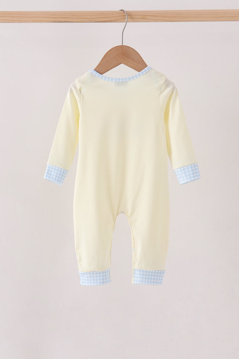 Goose embroidery romper
