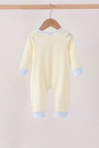 Goose embroidery romper