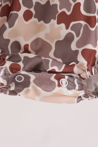 Camoufalge cross deer embroidery ruffle bubble
