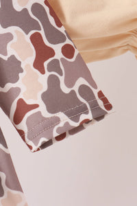 Camoufalge cross deer embroidery ruffle bloomer set